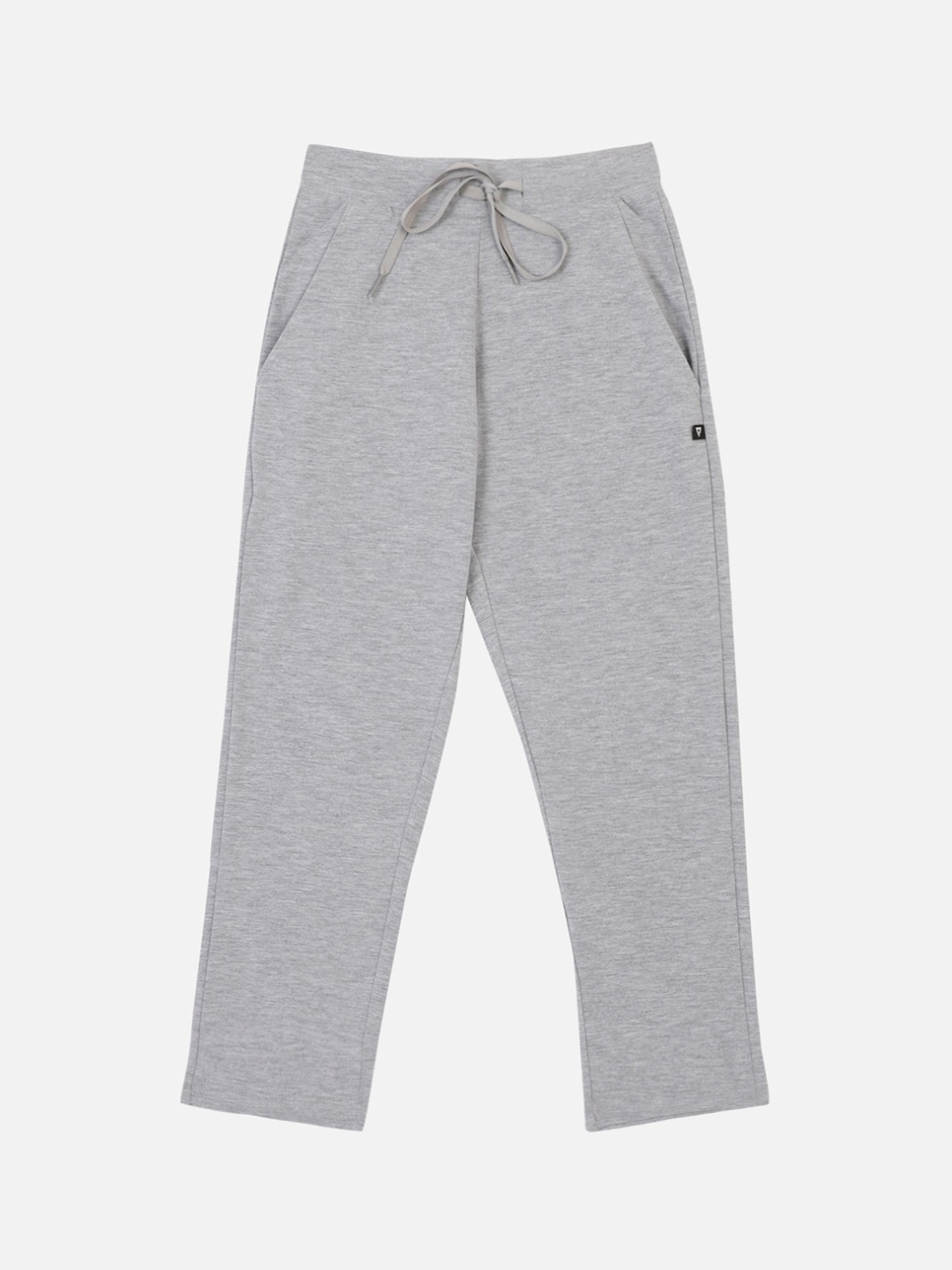 

PROTEENS Girls Grey Melange Solid Slim-Fit Track Pants