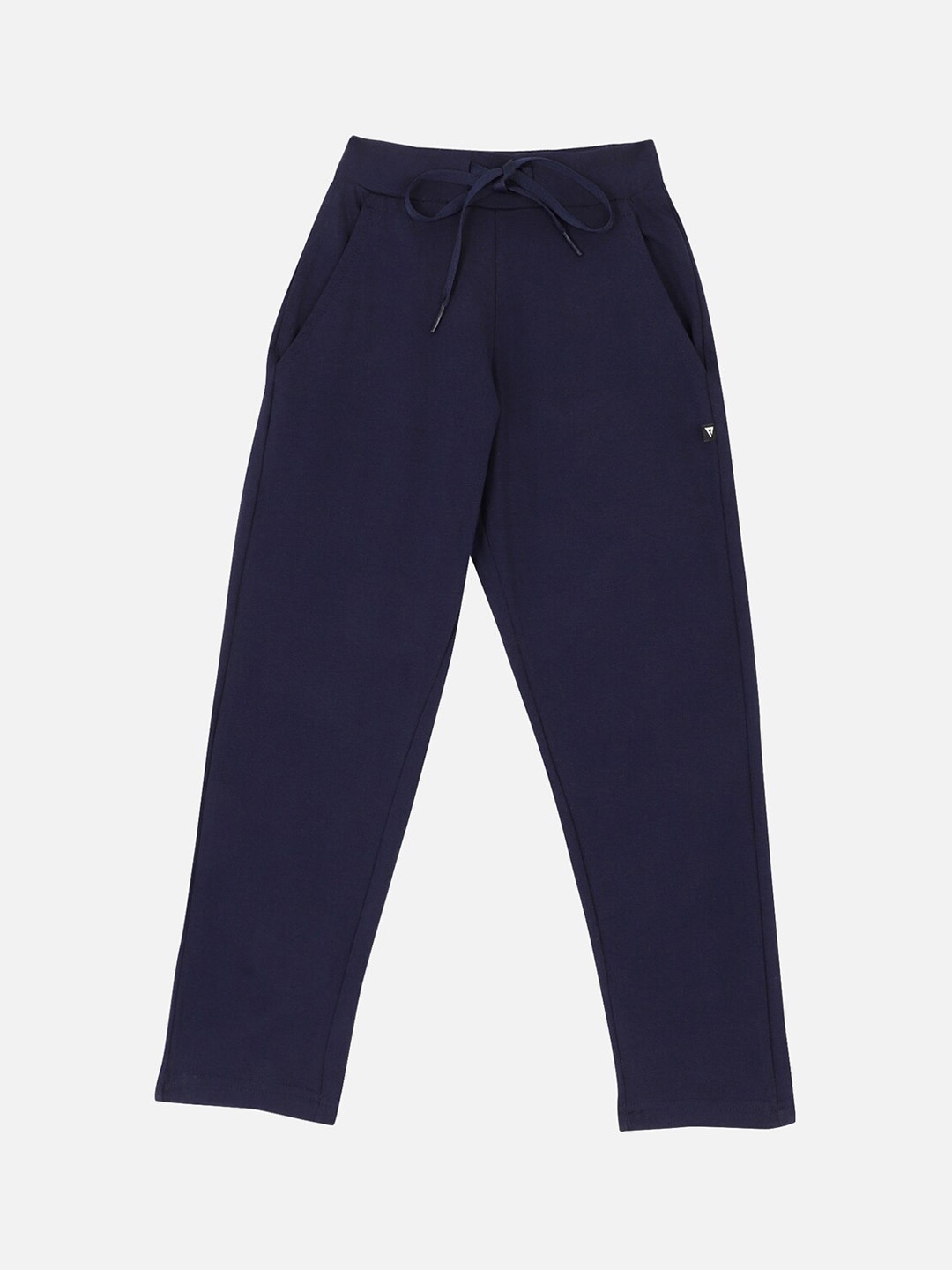 

PROTEENS Girls Navy Blue Solid Slim-Fit Track Pants