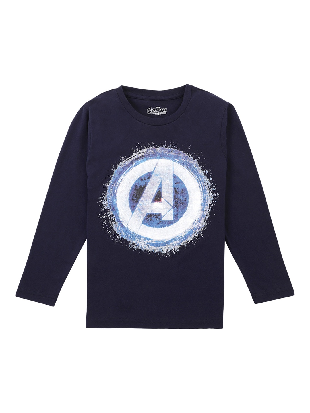 

PROTEENS Boys Navy Blue Avengers Printed Round Neck T-shirt