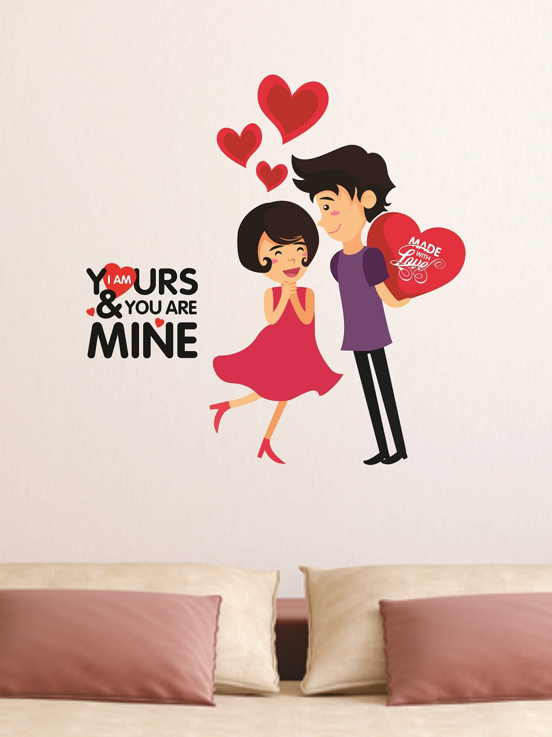 

WALLSTICK Red & Black Love Large Vinyl Wall Sticker