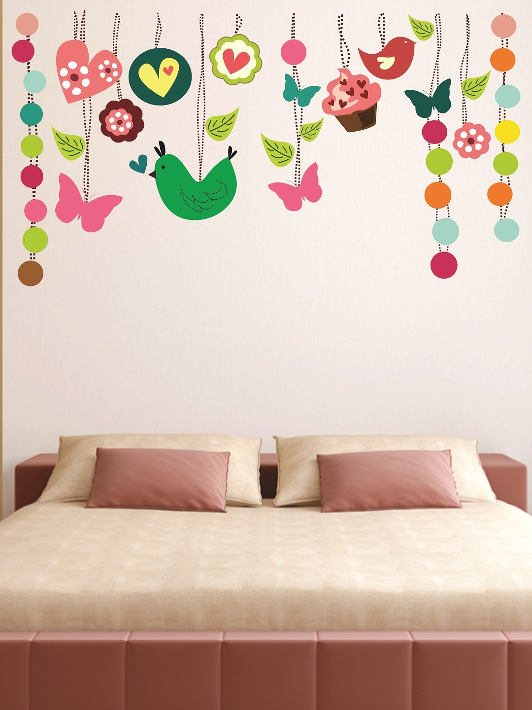 

WALLSTICK Multicoloured Abstract Large Vinyl Wall Sticker, Multi