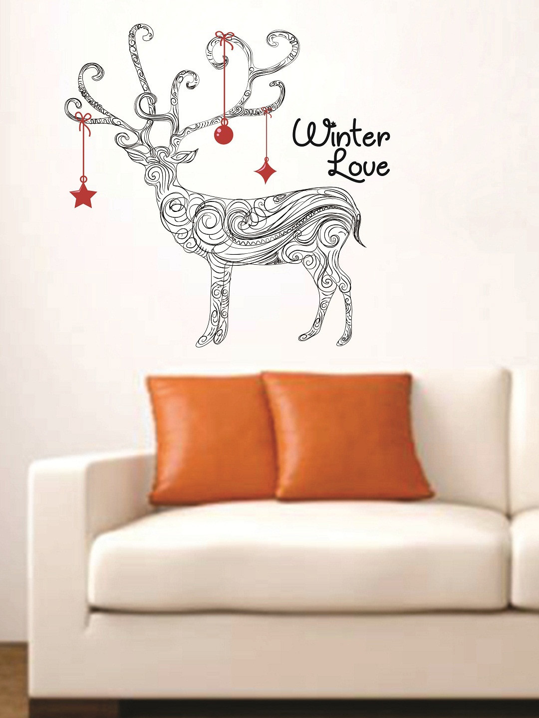

WALLSTICK Black & Red Winter Love Large Vinyl Wall Sticker