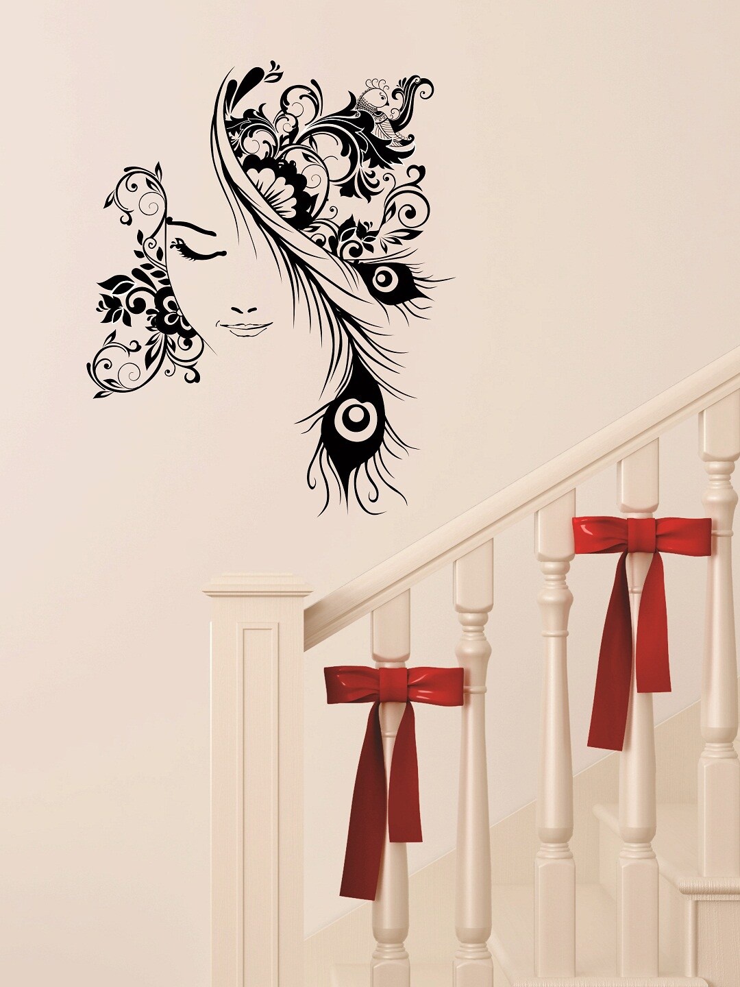 

WALLSTICK Black Abstract Woman Large Vinyl Wall Sticker