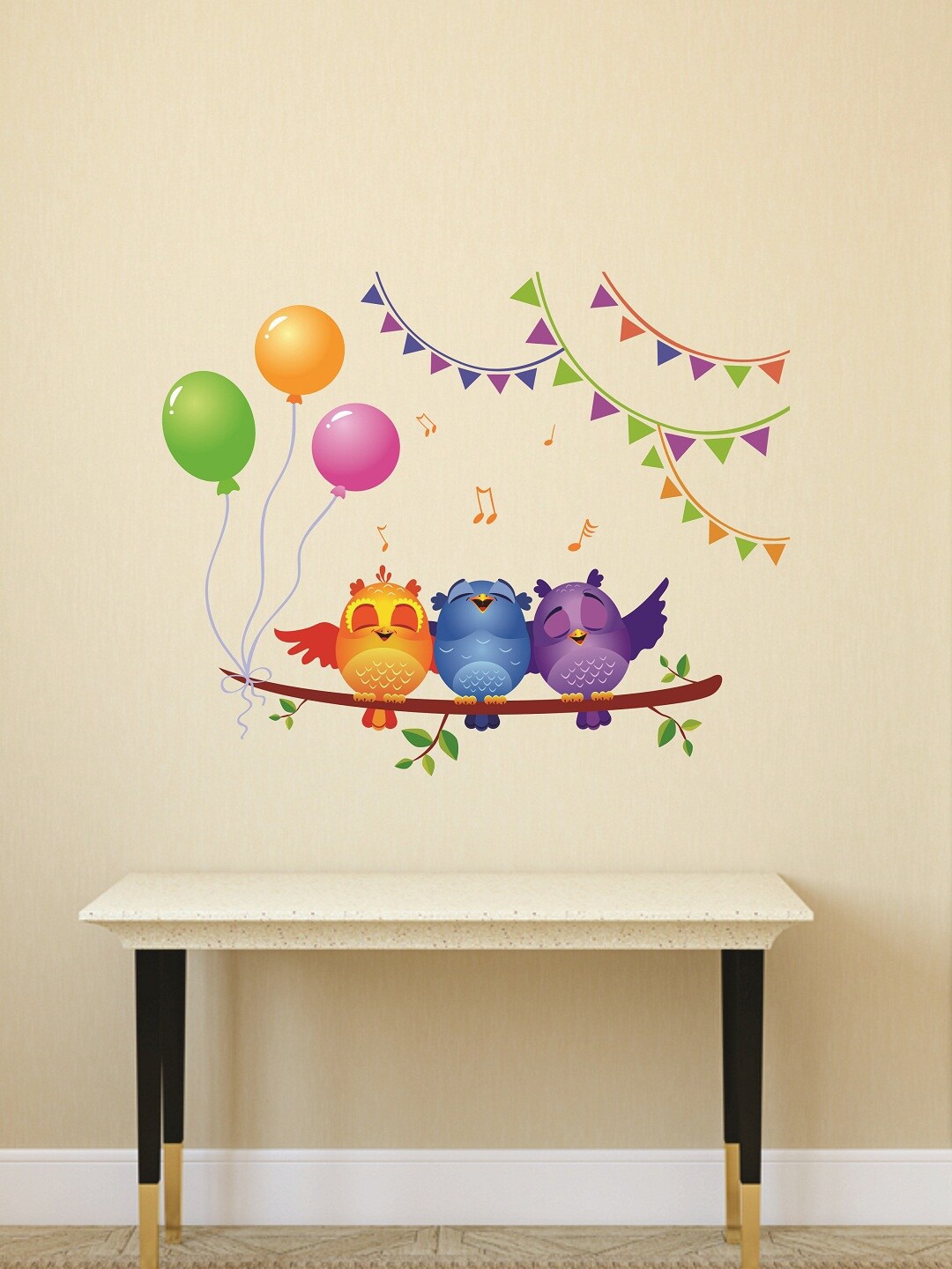 

WALLSTICK Multicoloured Colourful Birds Large Vinyl Wall Sticker, Multi