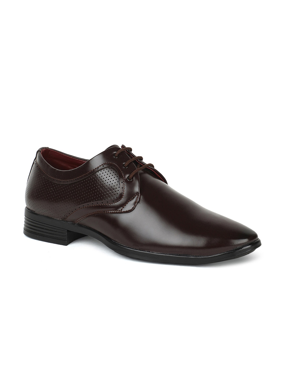 

Khadims Men Brown Solid Formal Oxfords