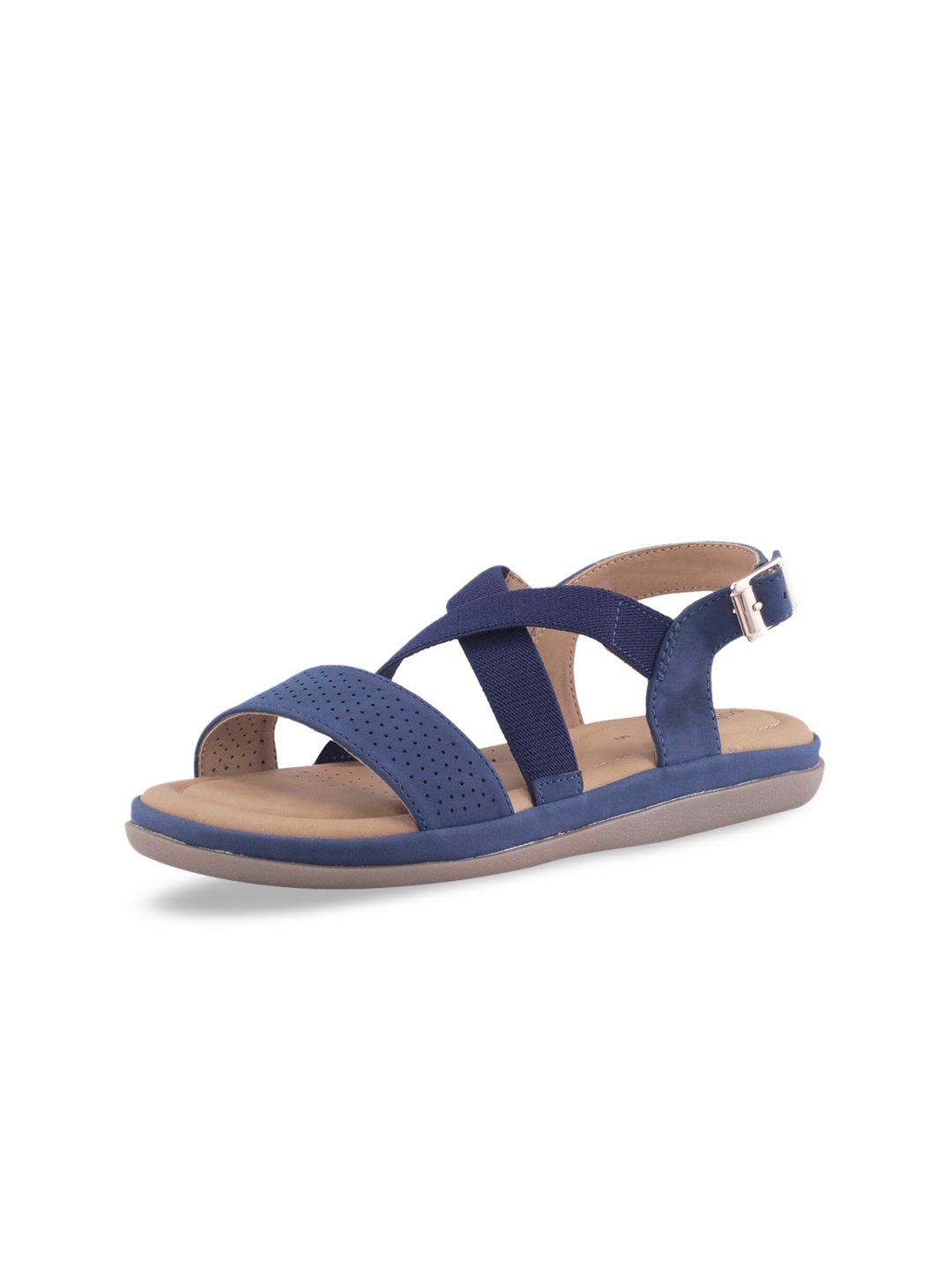 

Khadims Women Blue Solid Open Toe Flats