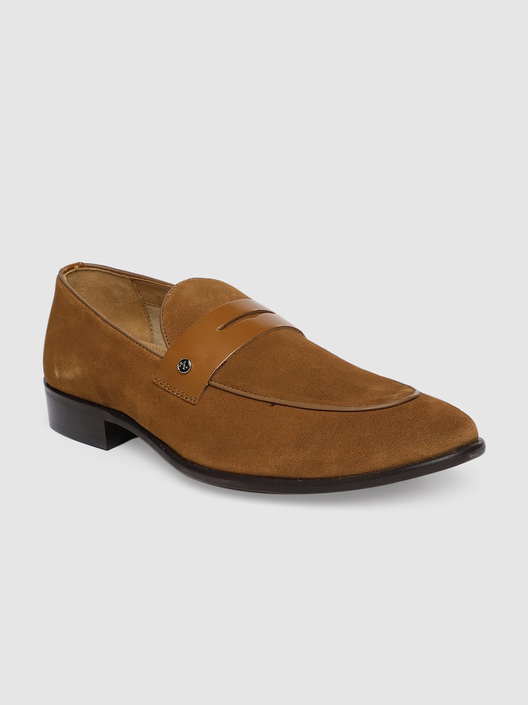 

Arrow Men Tan Brown Solid BAILEY Leather Slip-On Shoes