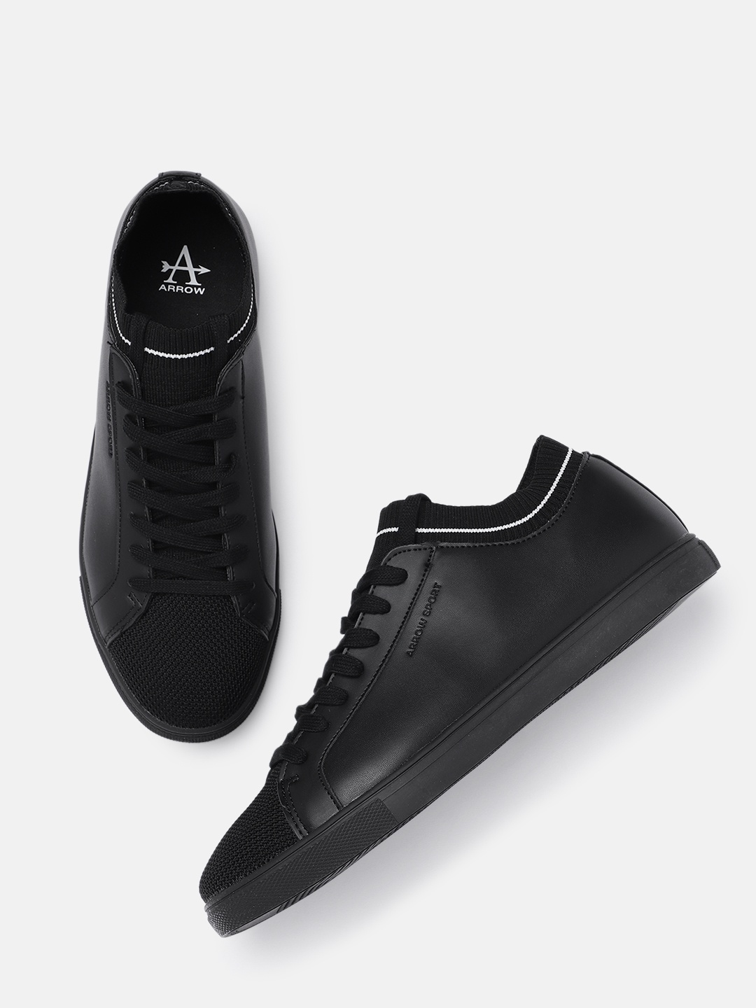 

Arrow Men Black VARICK Solid Sneakers