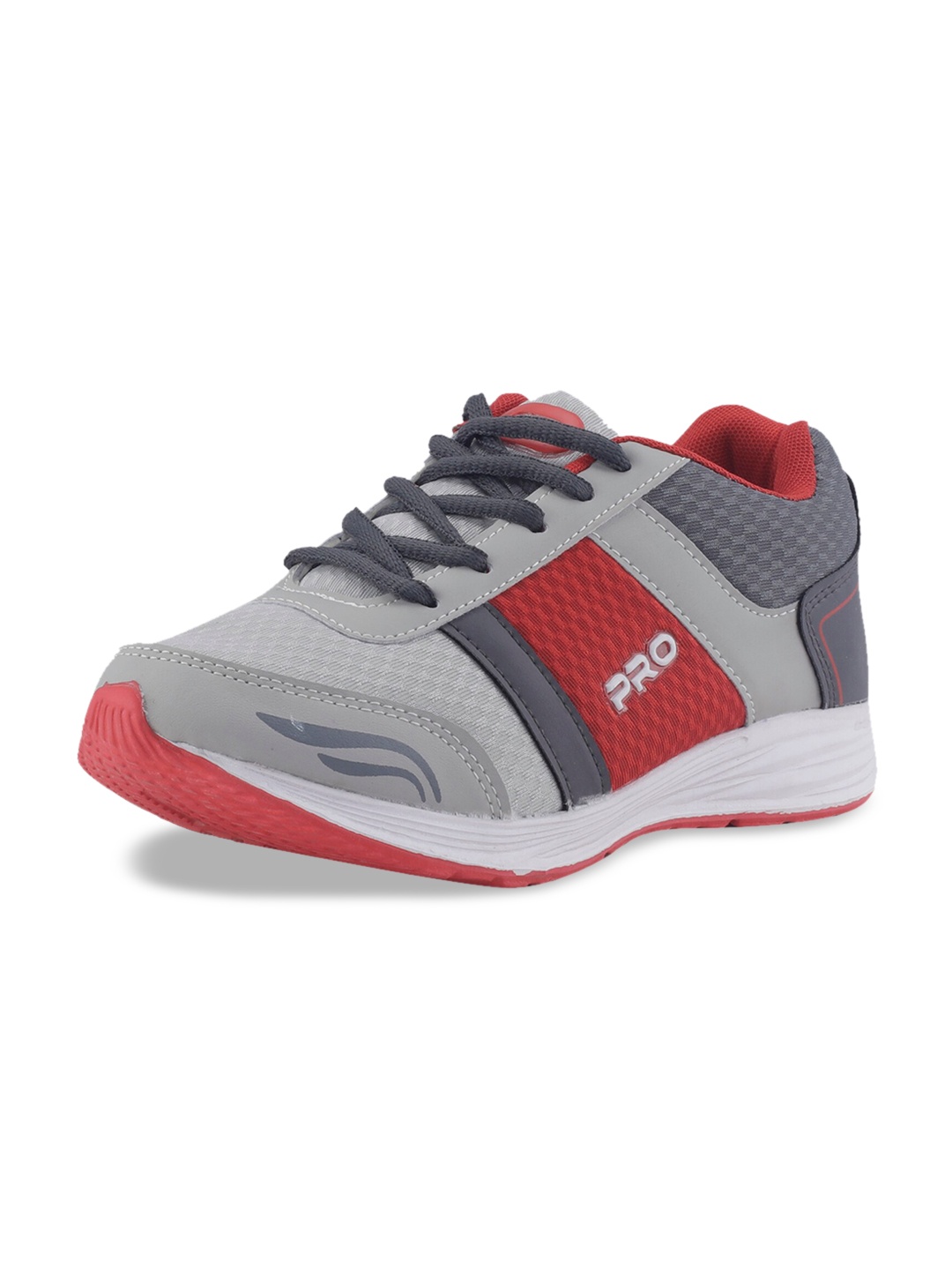 

Khadims Boys Grey & Red Colourblocked Sneakers