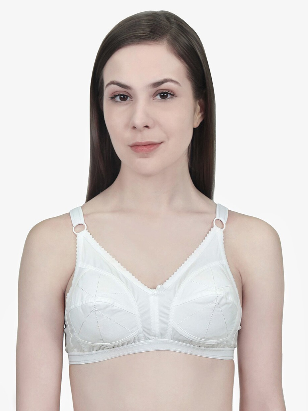 

Innocence White Self Design Non-Wired Non Padded Everyday Bra BBAPLIN90185_28B