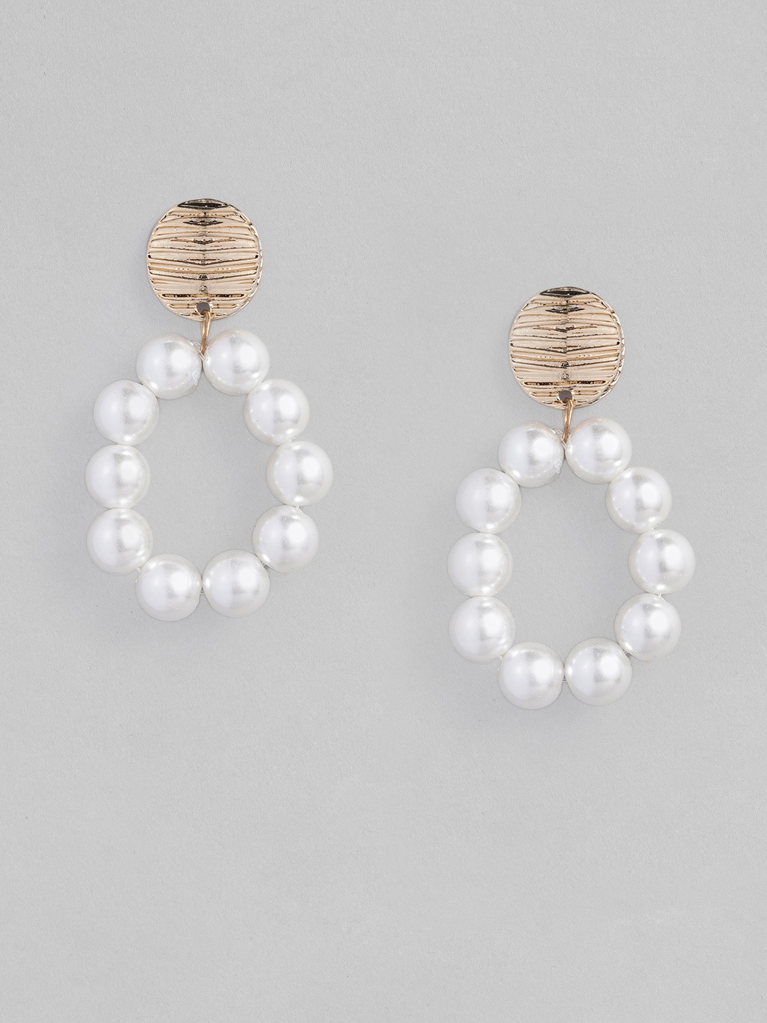 

justpeachy Gold-Toned Gold-Plated Quirky Drop Earrings
