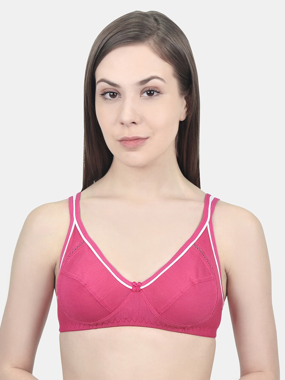 

Innocence Fuchsia Pink Solid Non-Wired Non Padded Everyday Bra BBAPLIN90169_28B