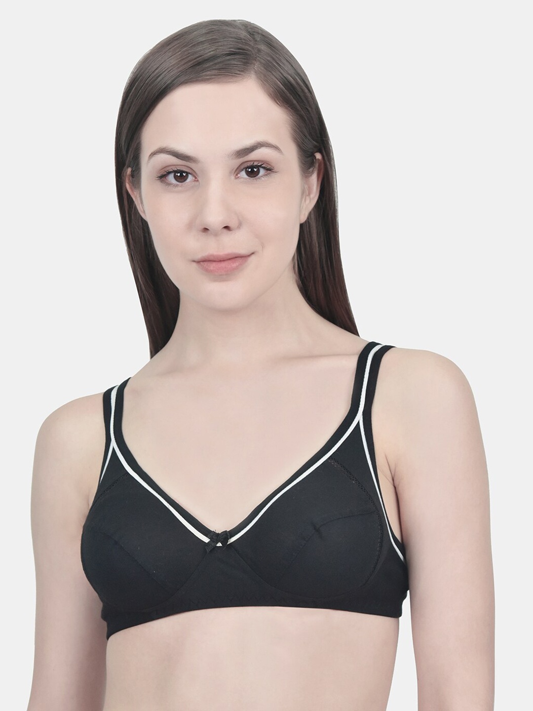 

Innocence Black Solid Non-Wired Non Padded Everyday Bra BBAPLIN90172_28B