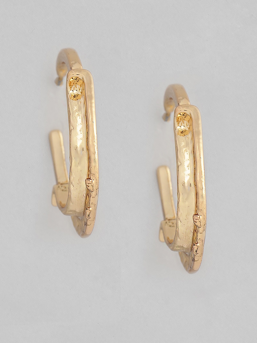 

Sepia Gold-Plated Circular Half Hoop Earrings