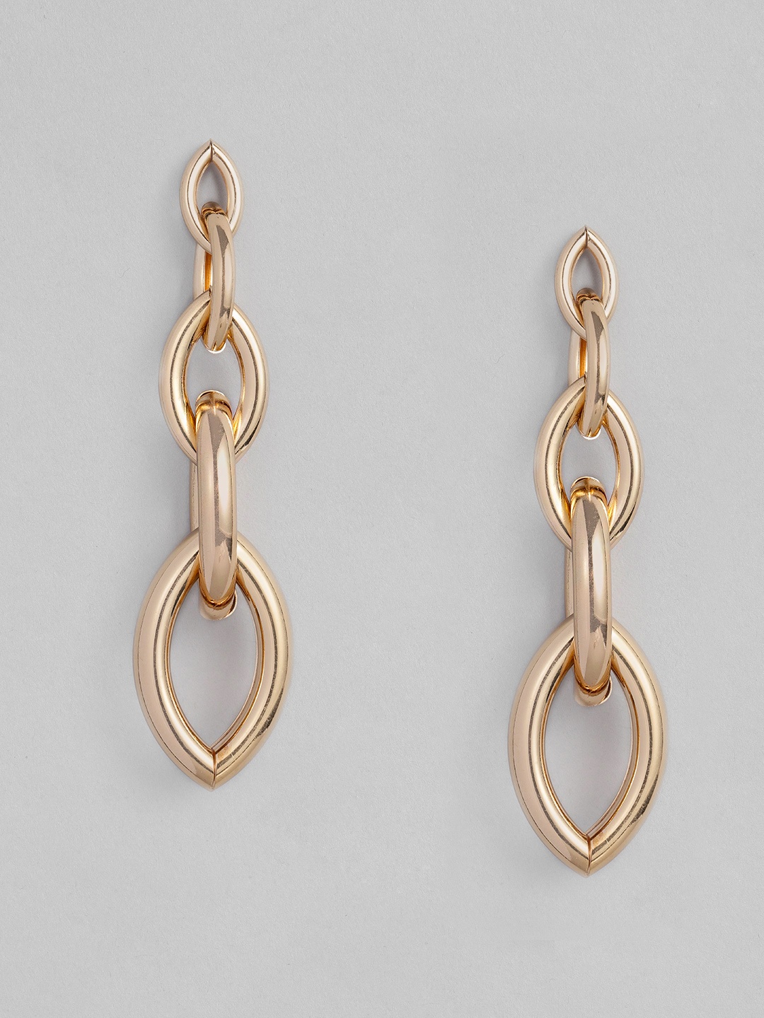 

justpeachy Gold-Plated Contemporary Drop Earrings
