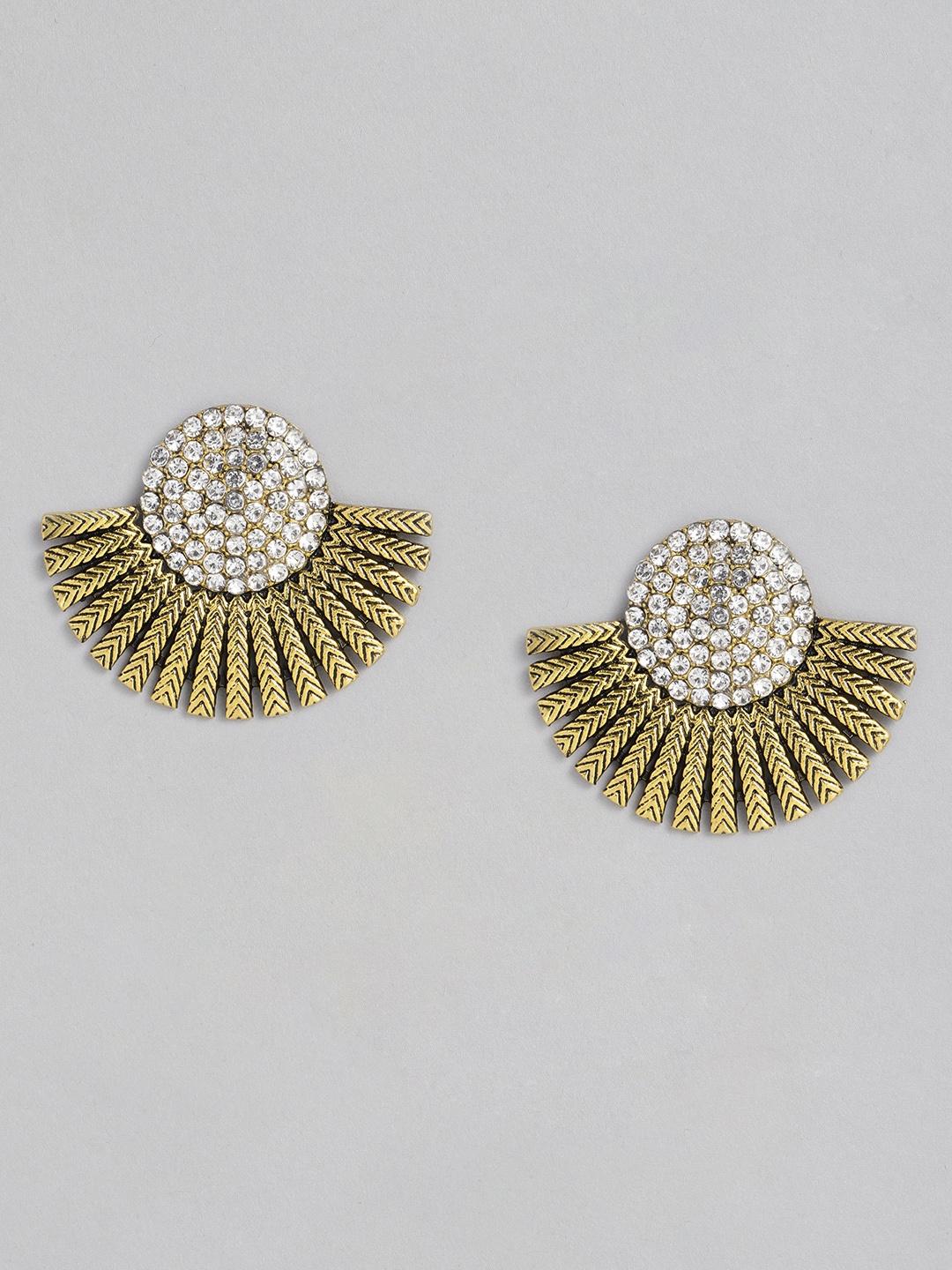 

justpeachy Gold-Toned Contemporary Embellished Studs