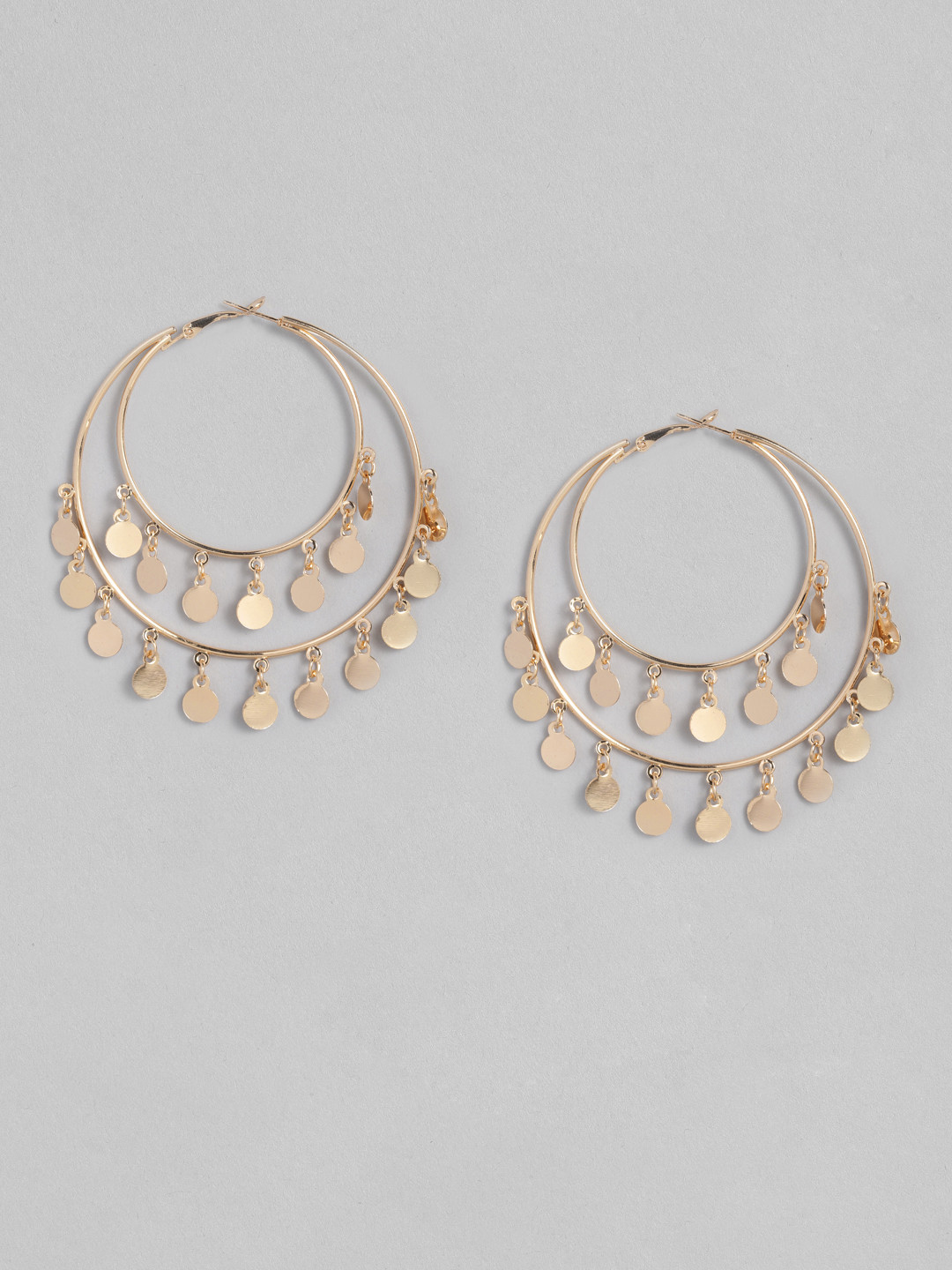 

justpeachy Gold-Toned Gold Plated Circular Hoop Earrings