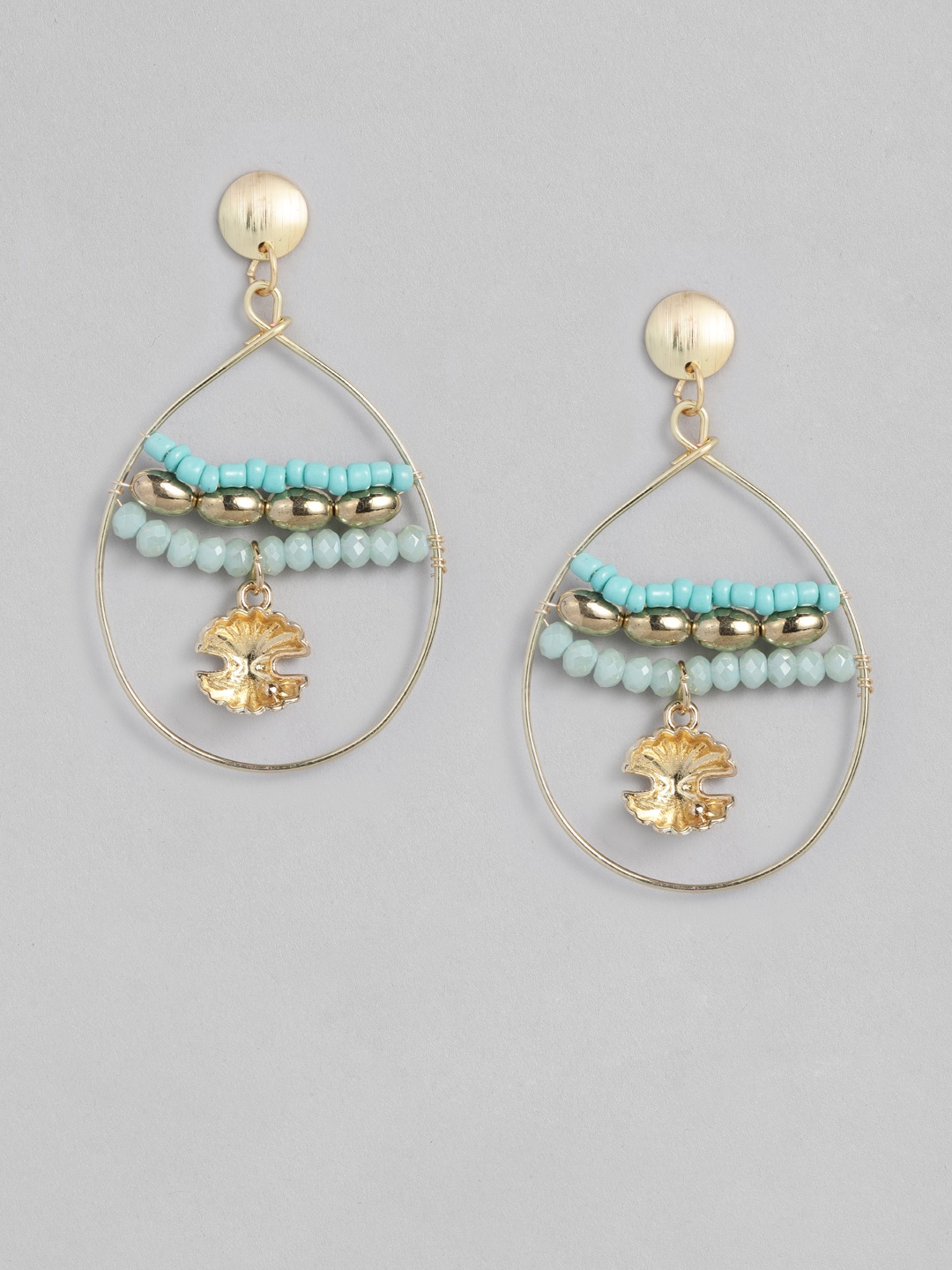 

justpeachy Blue Teardrop Shaped Drop Earrings
