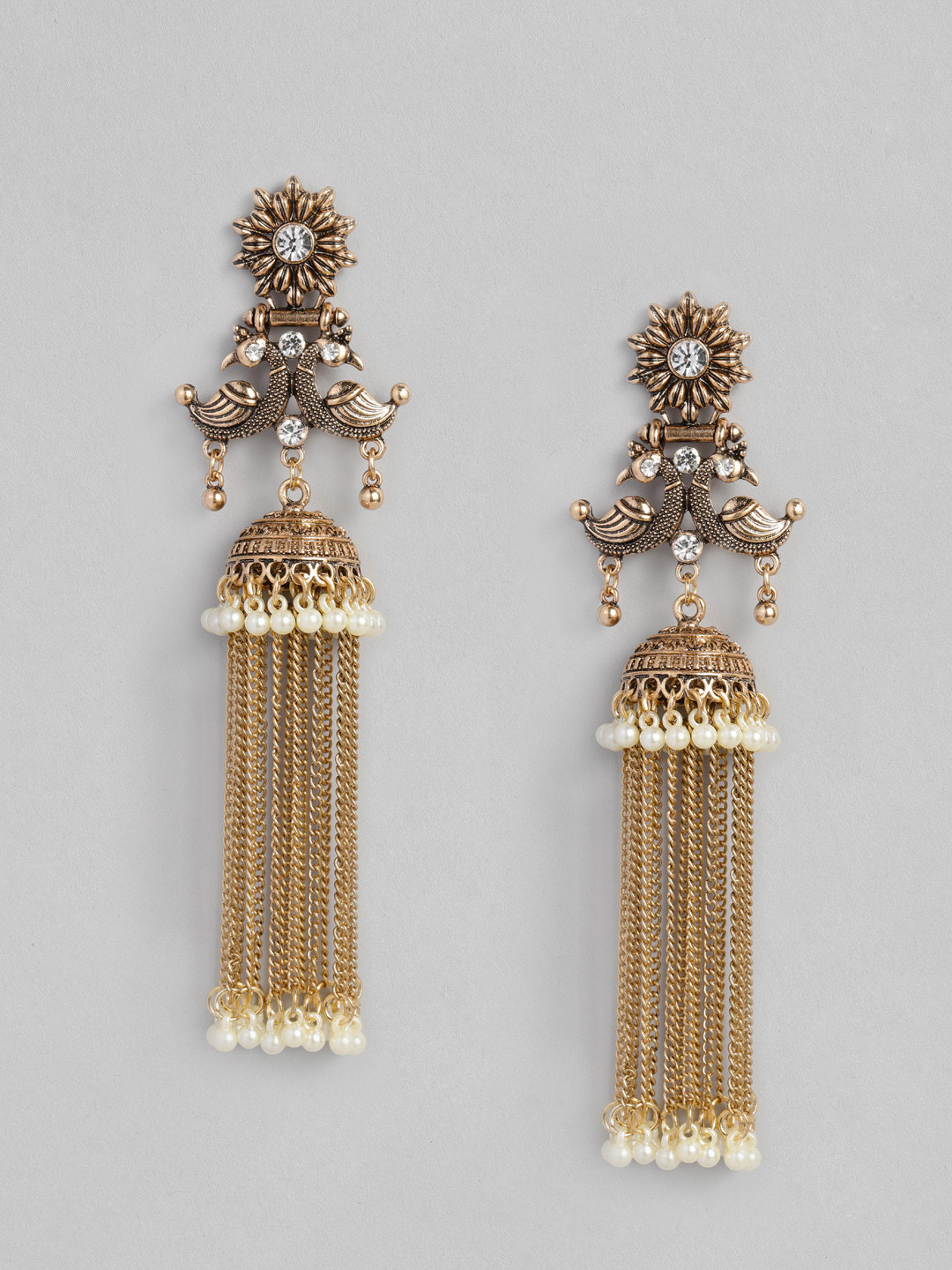 

justpeachy Gold-Plated Dome Shaped Jhumkas