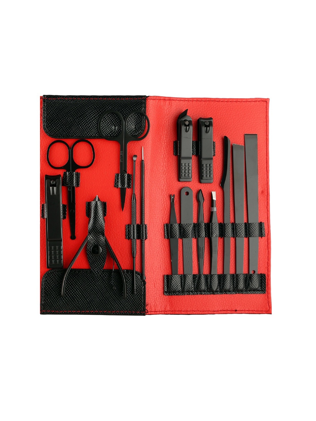 

Beaute Secrets Set of 15 Pcs Nail Clipper Set Nail Tools Manicure & Pedicure, Red