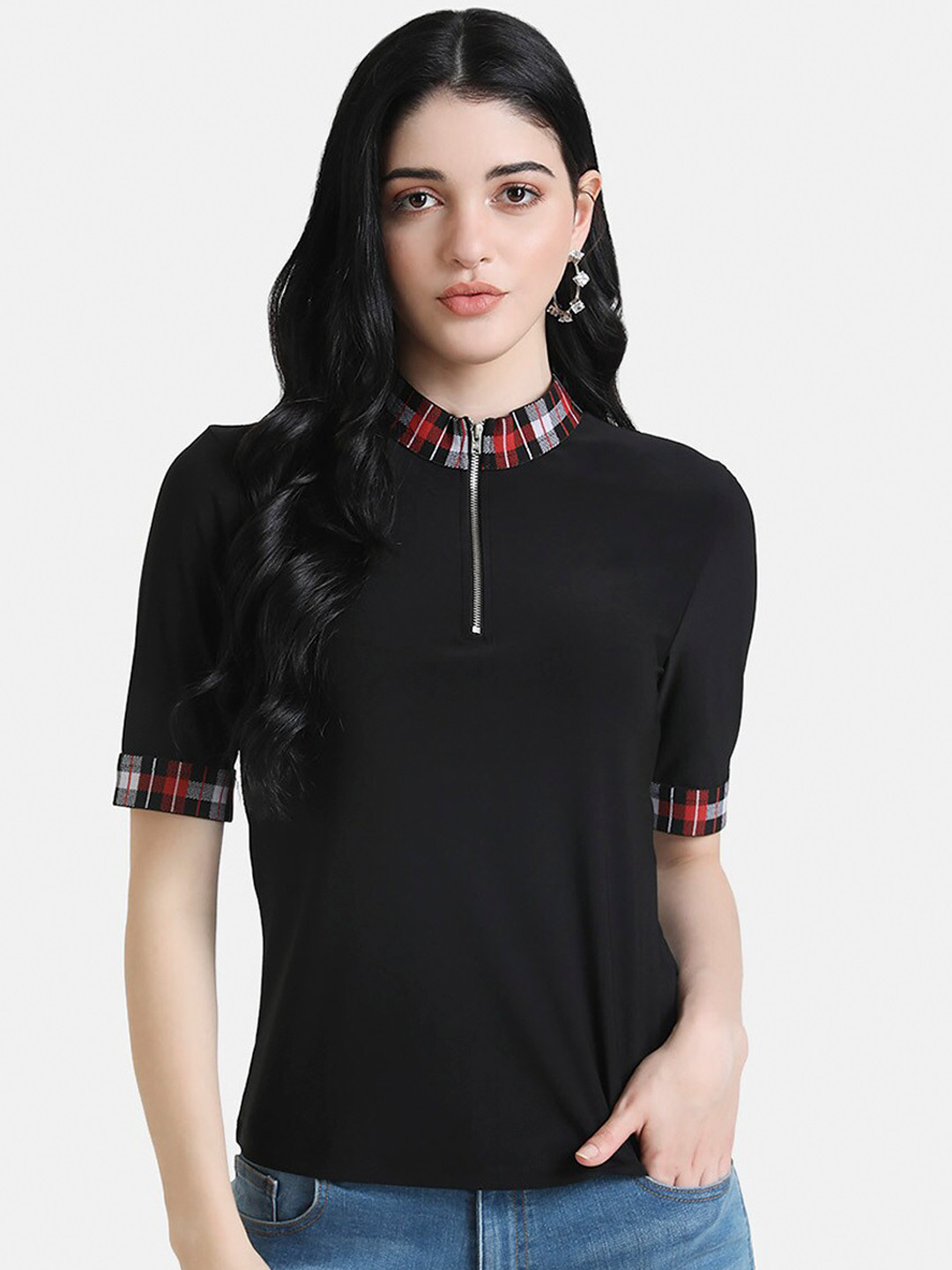

Kazo Women Black Solid Top