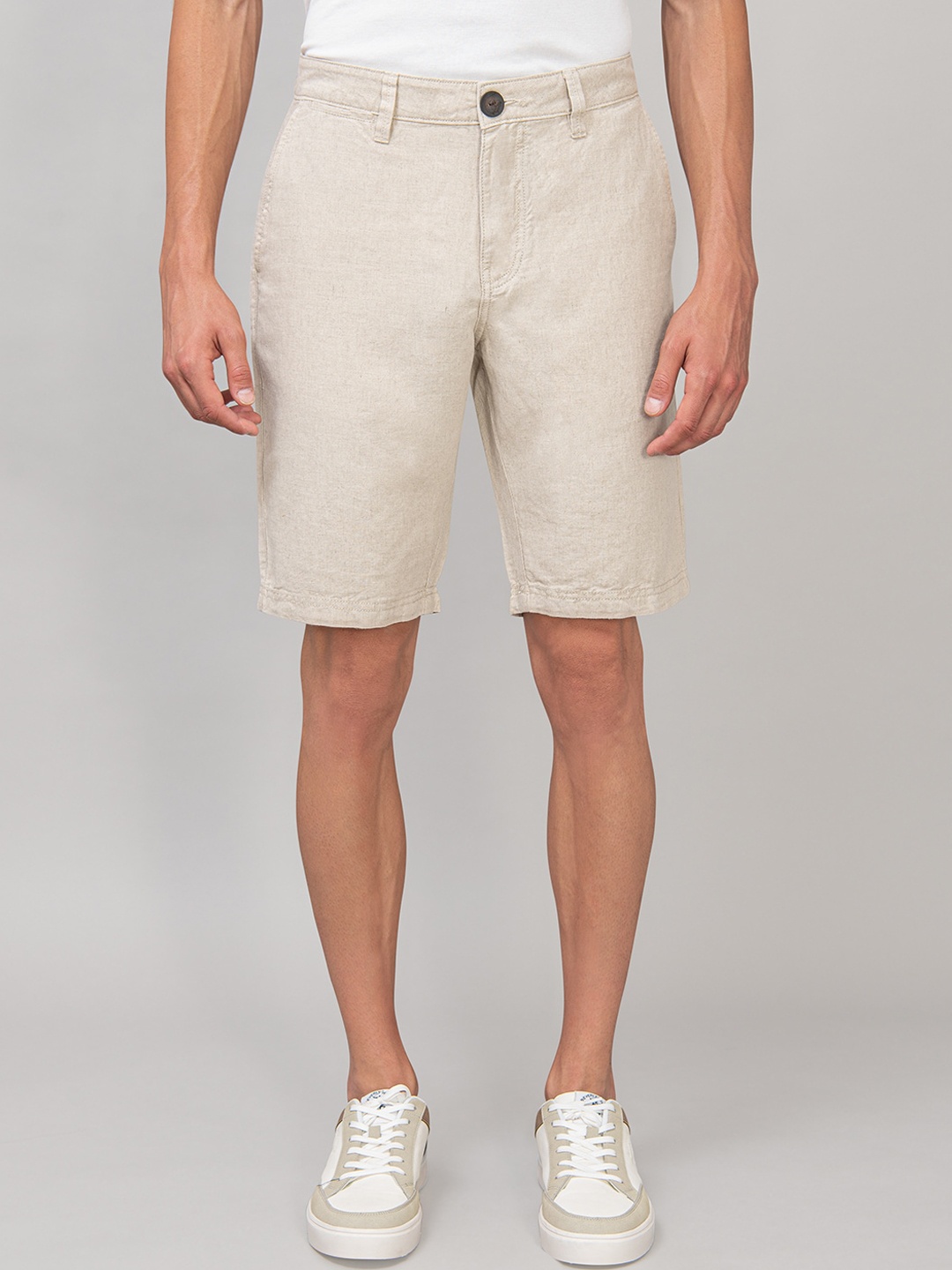 

Beverly Hills Polo Club Men Regular Fit Cotton Shorts, Cream