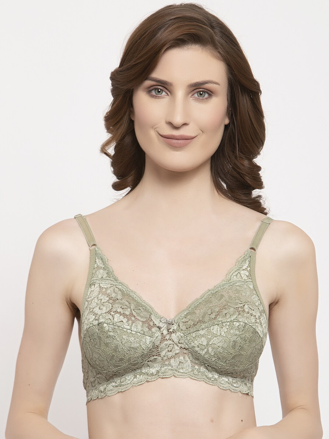 

Innocence Olive Green Lace Non-Wired Non Padded Everyday Bra BBAPLIN90212_28B