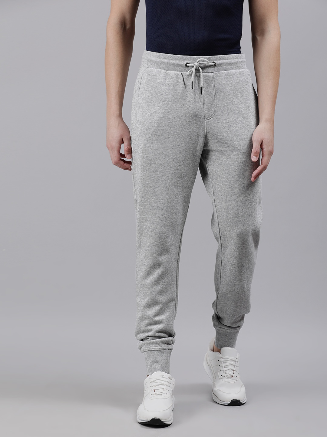 

Tommy Hilfiger Men Grey Solid Regular Fit Joggers