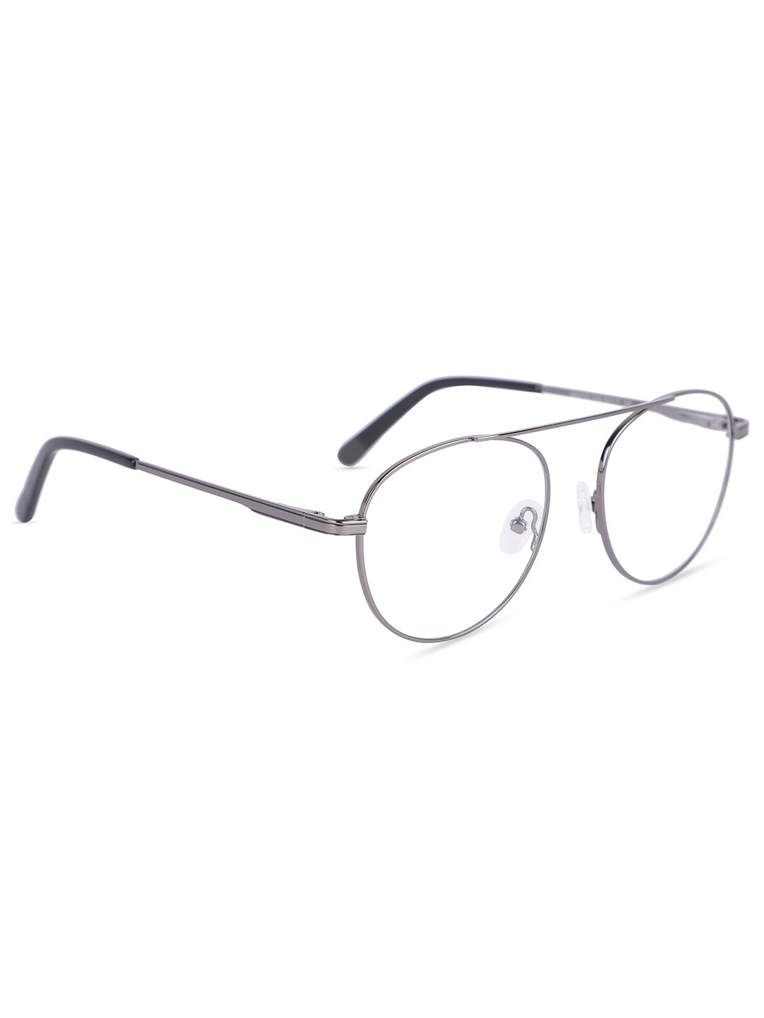 

MARC LOUIS Unisex Gunmetal-Toned Solid Full Rim Oval Frames GA3172 C05 52 FR, Metallic