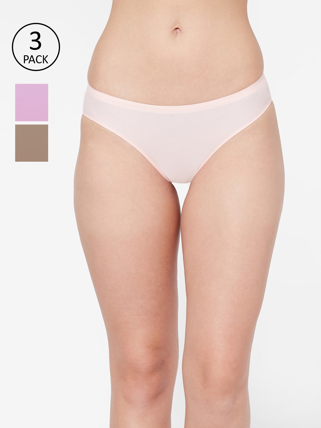 

FashionRack Women Pack of 3 Assorted Bikini Briefs 889BrPuPe