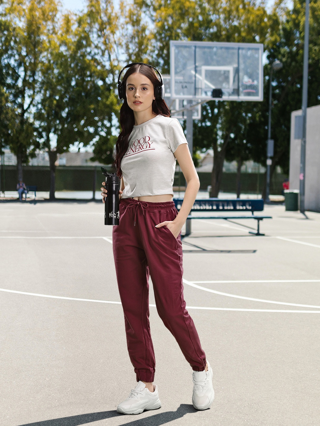 

Harvard Women Maroon Solid Joggers