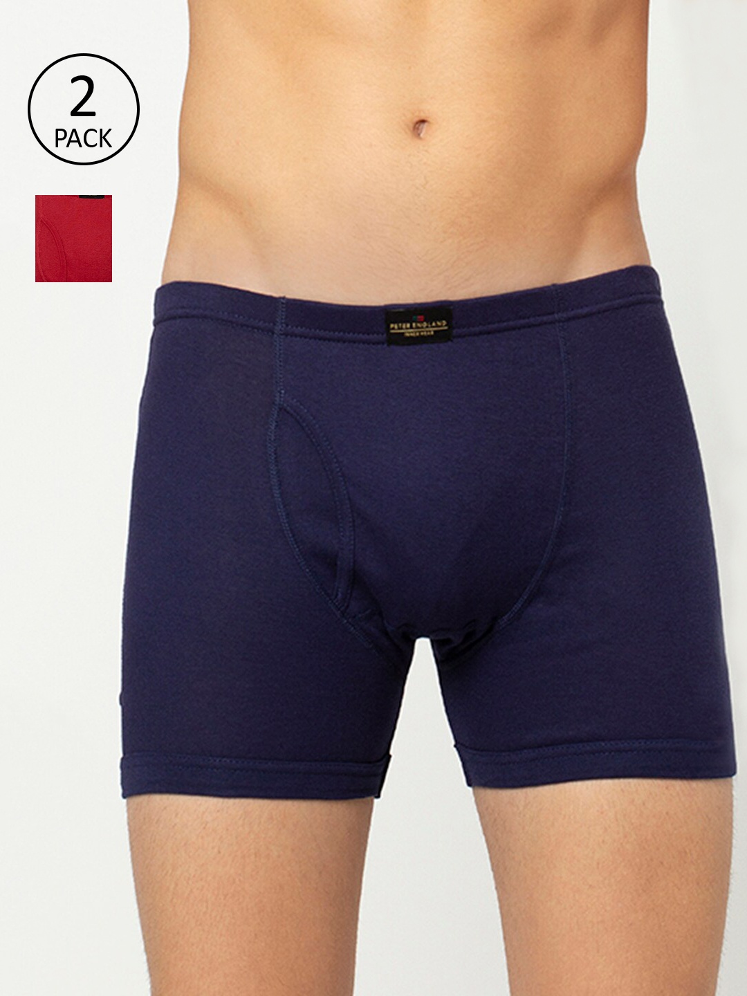 

Peter England Men Pack Of 2 Solid Trunks PIWTMRNY9156035, Red