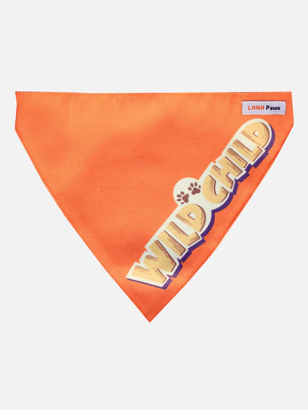 

LANA PAWS Orange Wild Child Printed Dog Bandana Scarf