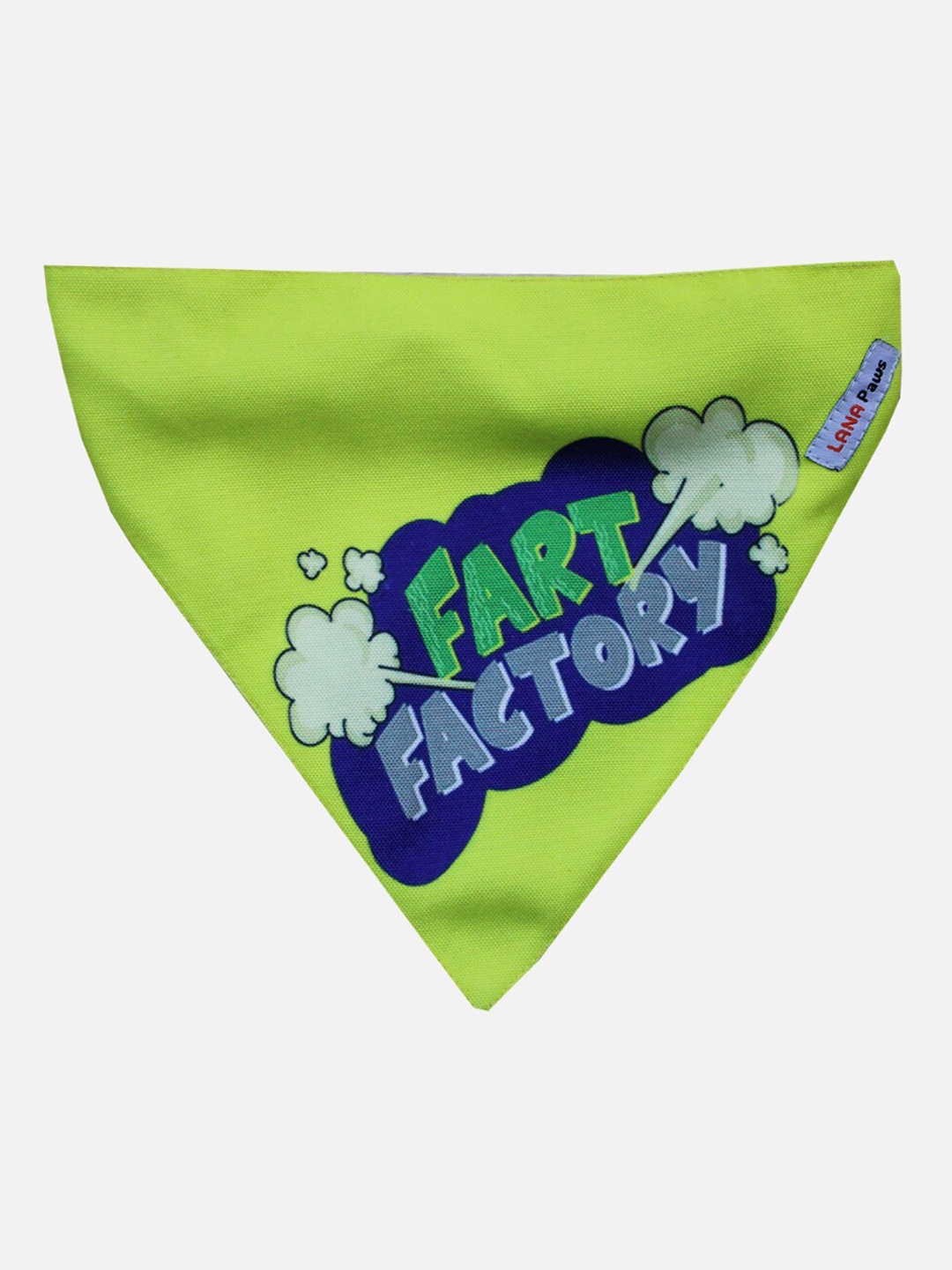 LANA PAWS Lime Green Blue Printed Dog Bandana Scarf