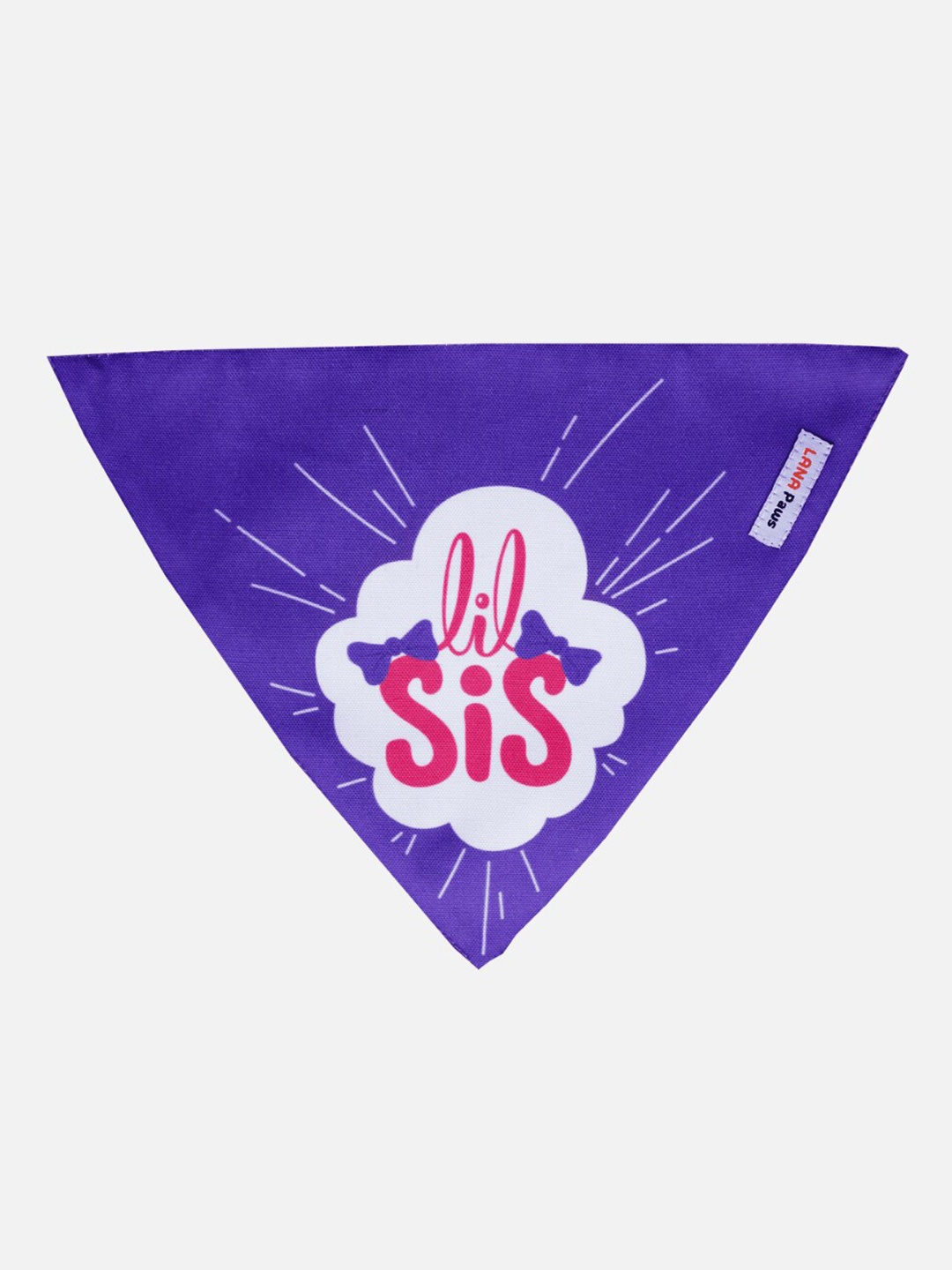 

LANA PAWS Violet & Pink Printed Little Sis Dog Bandana Scarf