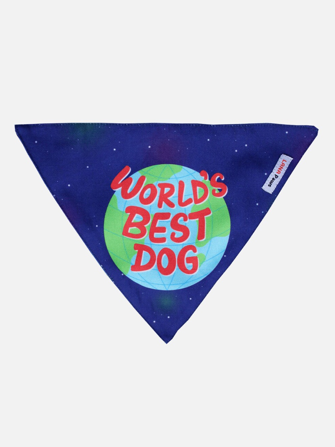

LANA PAWS Blue World's Best Dog Printed Bandana Scarf