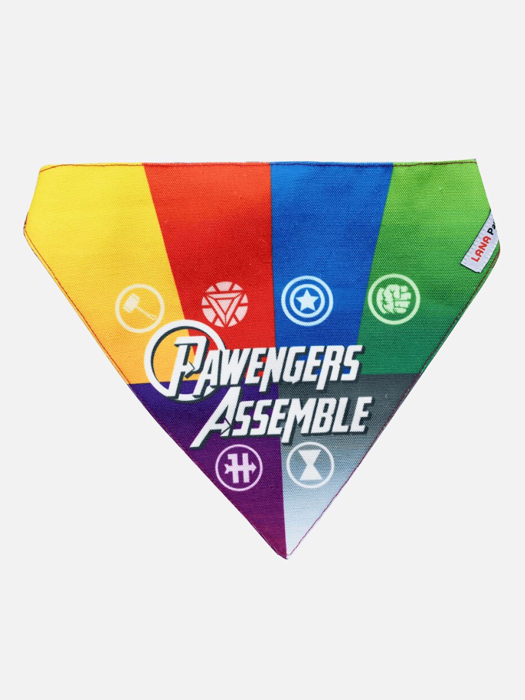 

LANA PAWS Mutlicolored Avengers Assemble Printed Dog Bandana Scarf, Multi