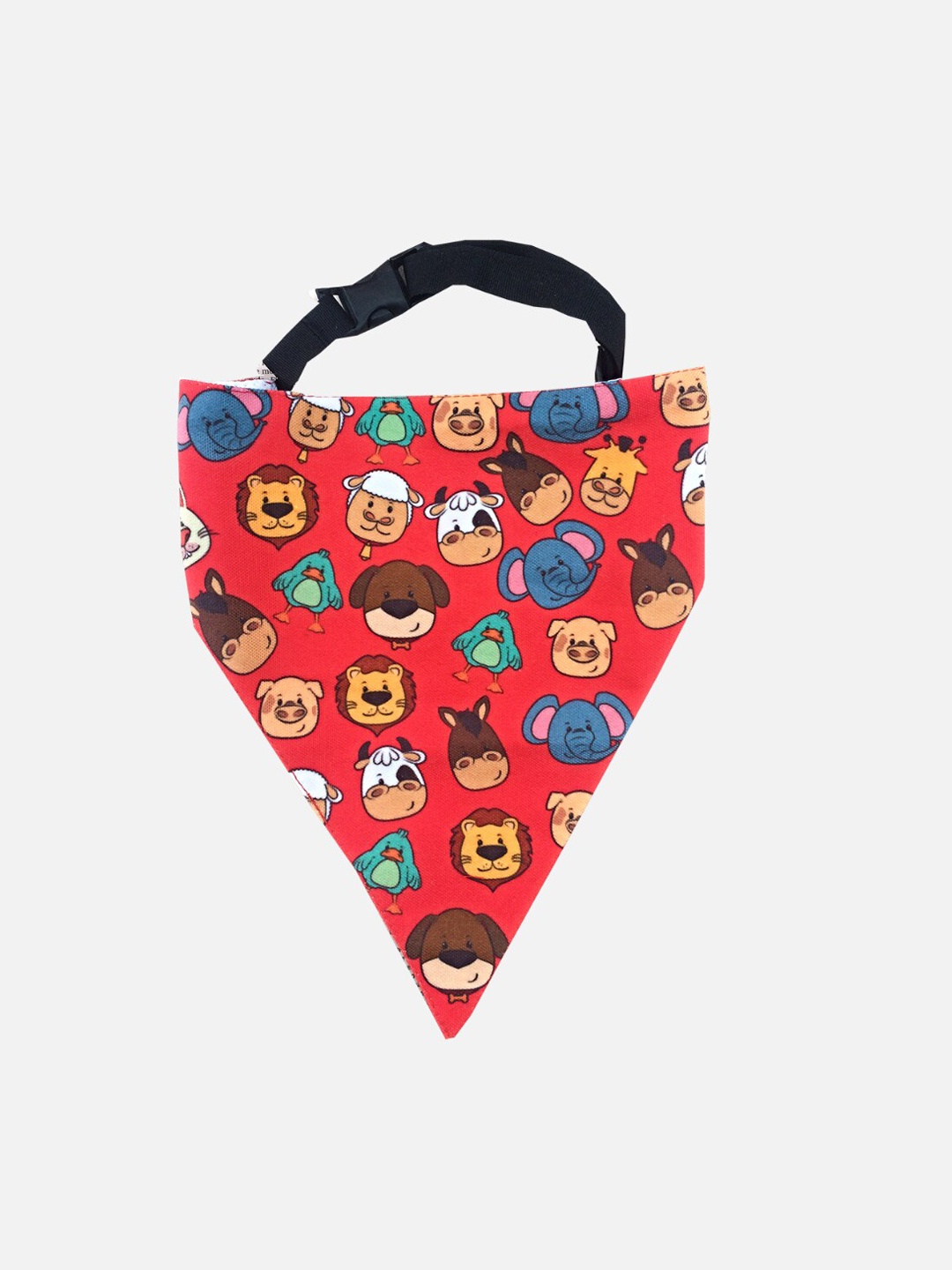 

LANA PAWS Red Animal Farm Printed Dog Bandana Scarf