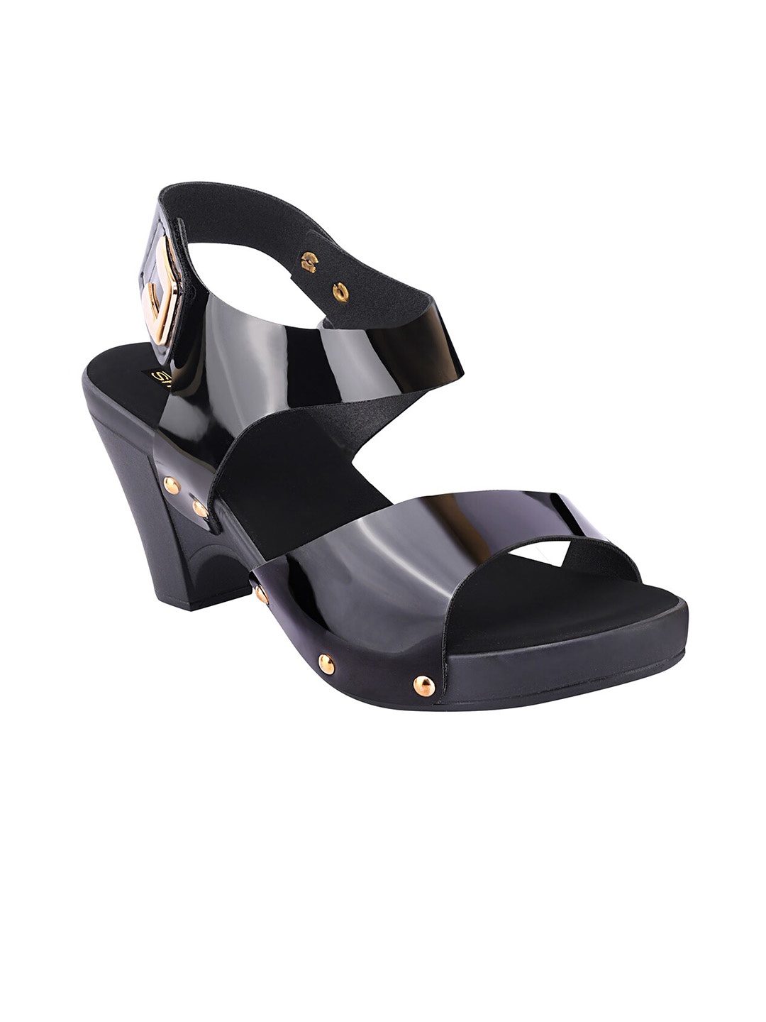 

Shoetopia Women Black Solid Block Heels