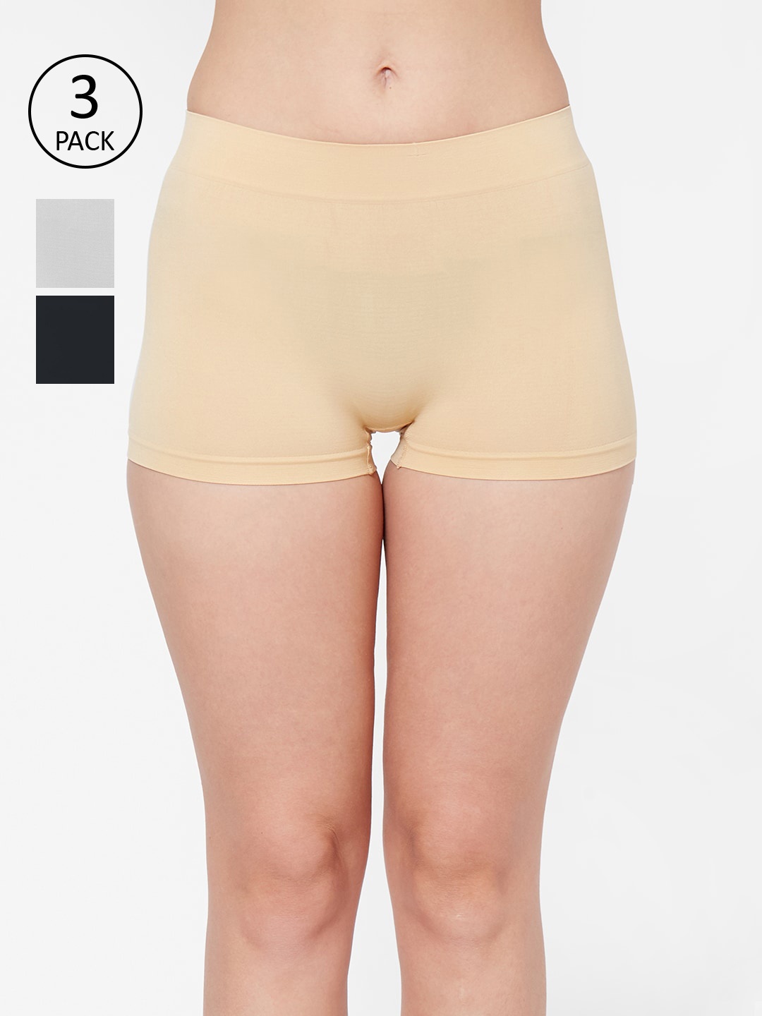 

FashionRack Women Pack of 3 Assorted Boy Shorts 4603SBW