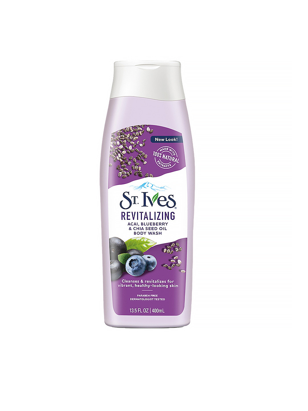 

St. Ives Women Revitalizing ACAI Blueberry & Chia Seed Oil Body Wash 400 ml, Purple