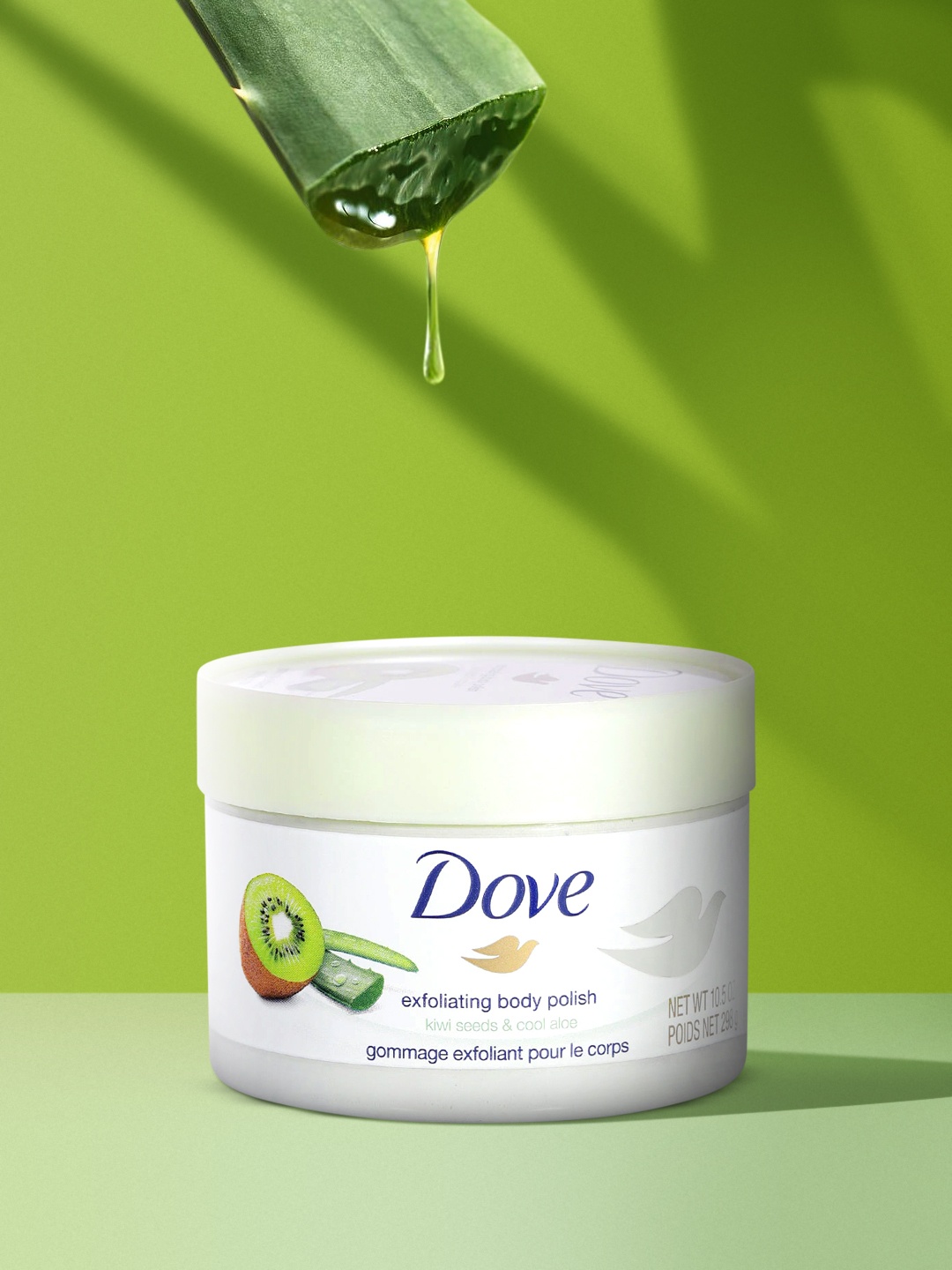 

Dove Kiwi Seeds & Cool Aloe Exfoliating Body Polish 298 g, Green