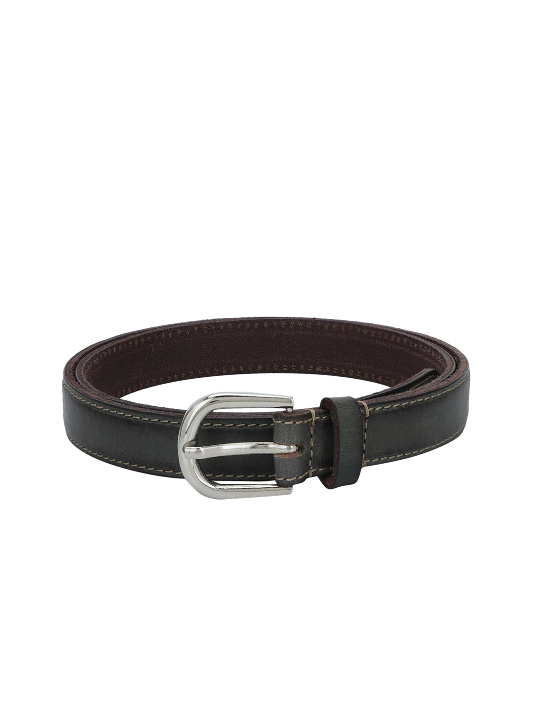 

Aditi Wasan Women Green Solid Leather Belt