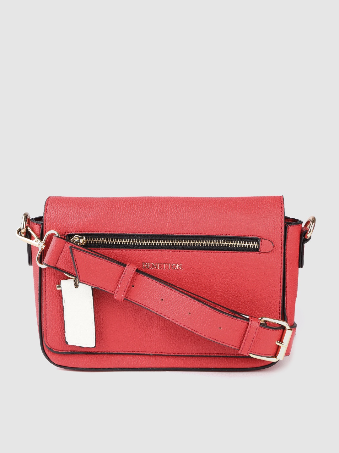 

United Colors of Benetton Red Solid Sling Bag