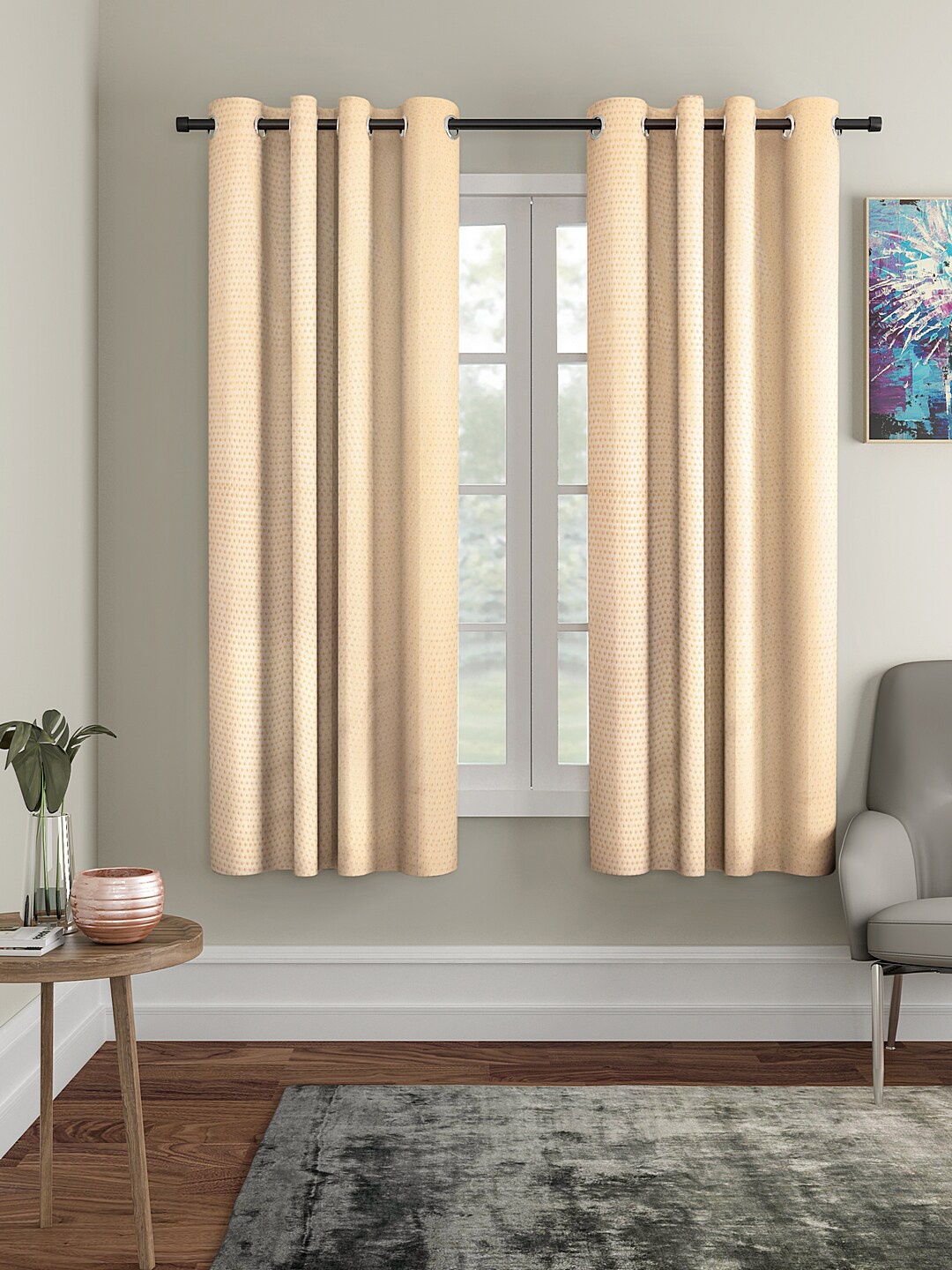 

Cortina Beige Set of 2 Window Curtains