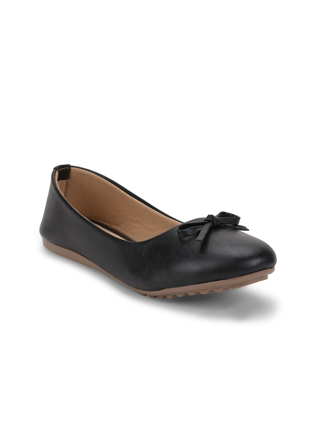 

SALARIO Women Black Solid PU Ballerinas