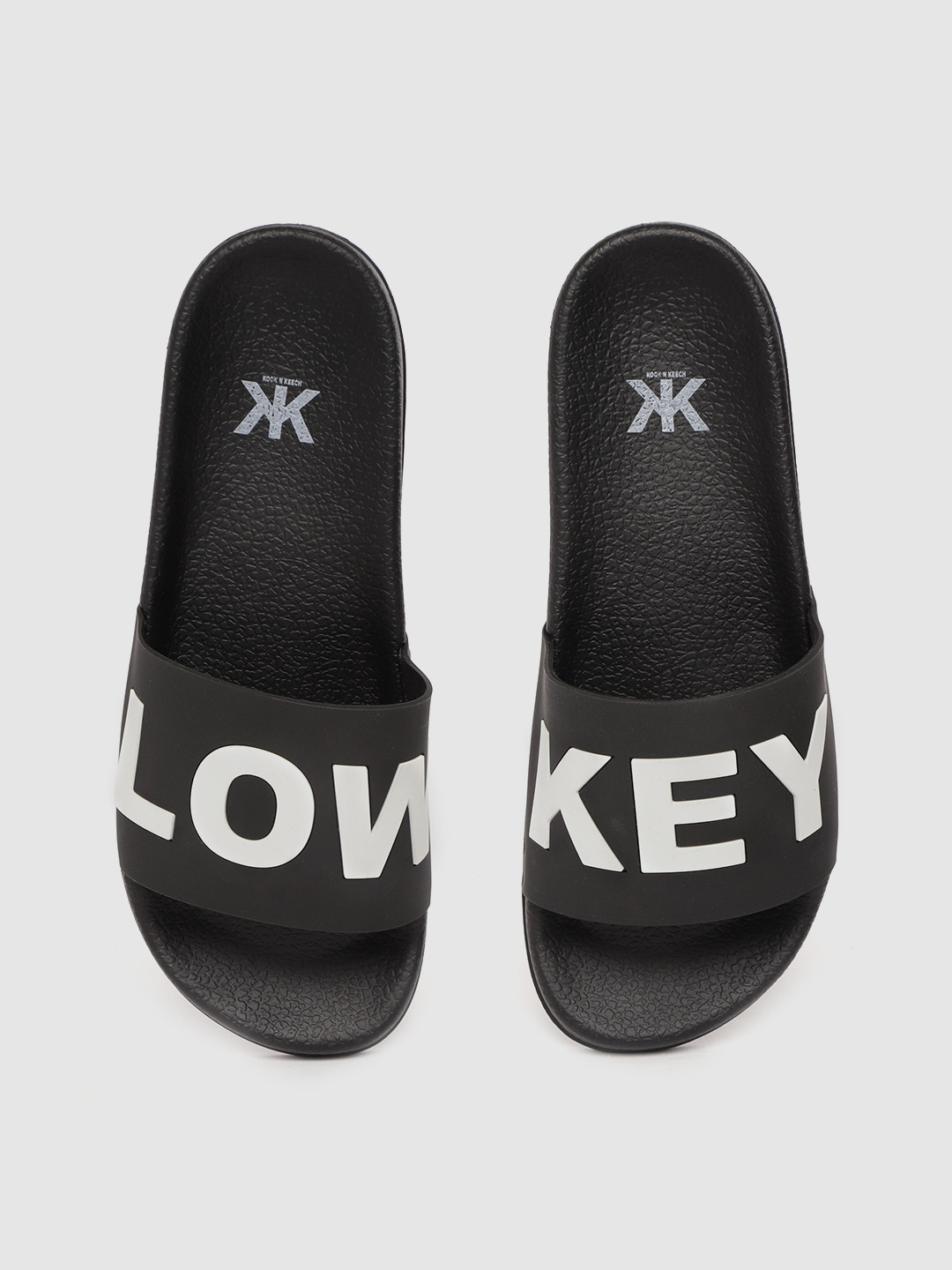 

Kook N Keech Women Black & White Printed Sliders