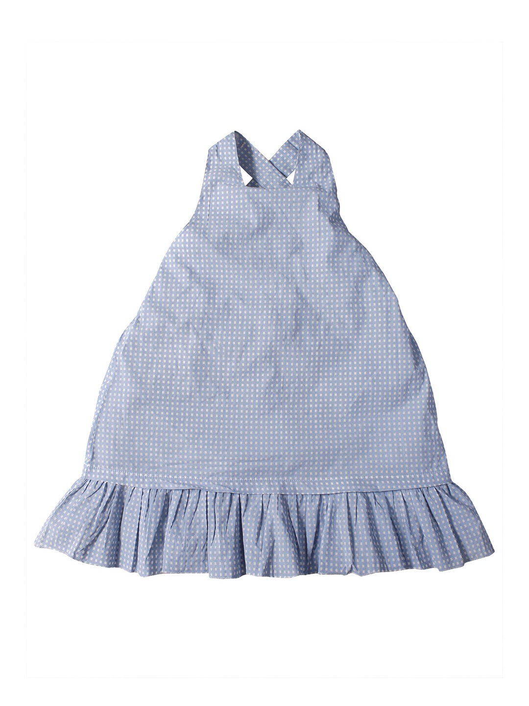 

Nino Bambino Girls Blue Organic Cotton Printed A-Line Dress