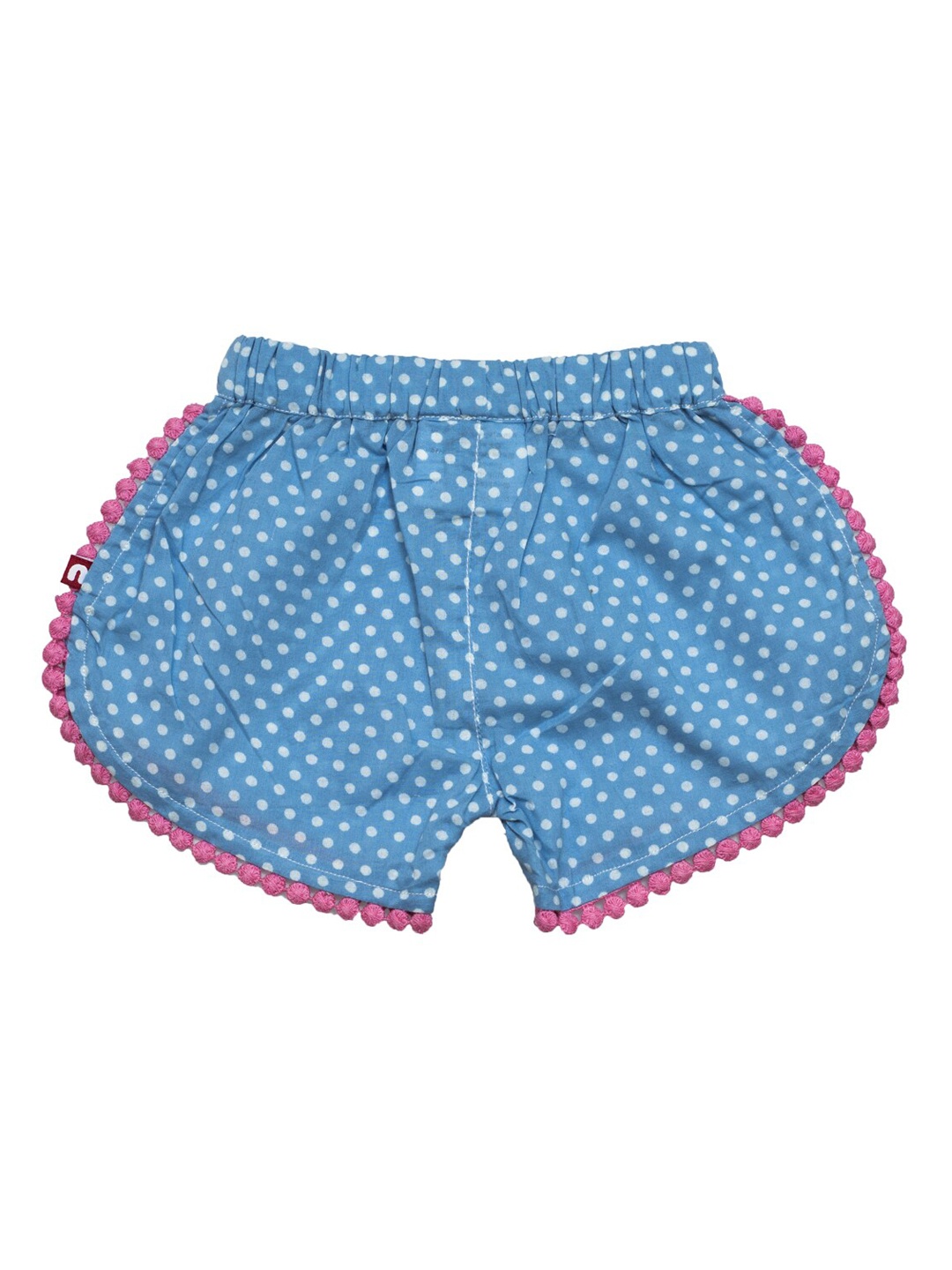 

Nino Bambino Girls Blue & White Organic Cotton Printed Regular Fit Hot Pants