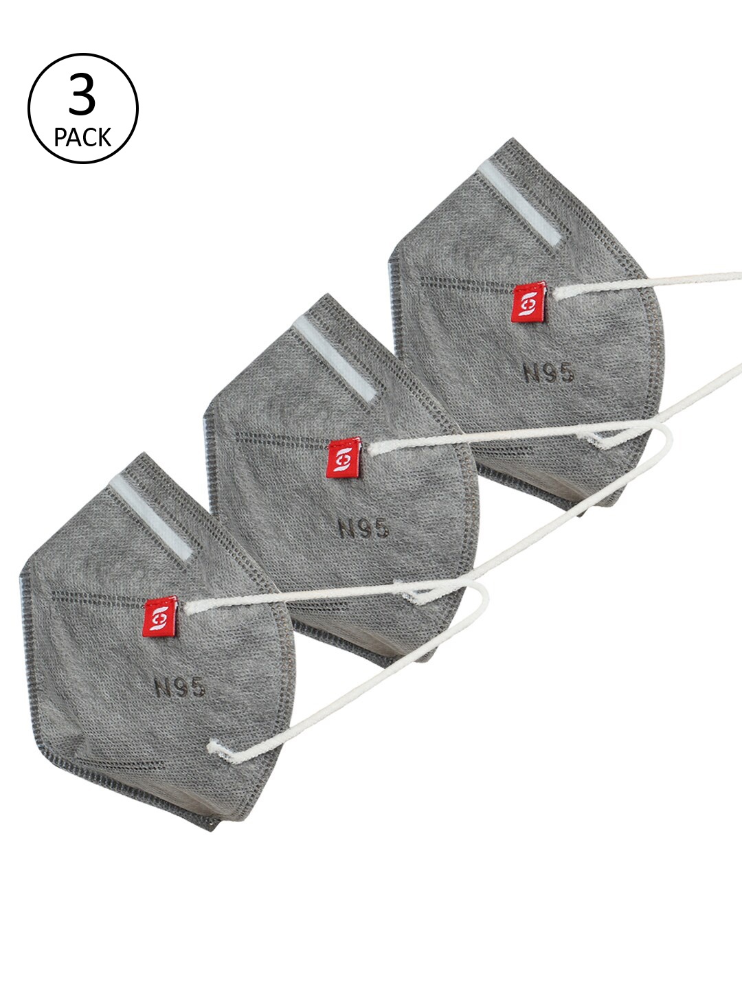 

Swiss Design Grey Pack Of 3 3Ply Protective Outdoor Face Masks